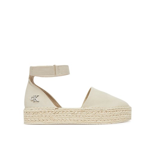 Calvin Klein Jeans Espadryle Flatform Espadrille Sling Mg YW0YW01735 Beżowy ze sklepu MODIVO w kategorii Espadryle damskie - zdjęcie 182742384