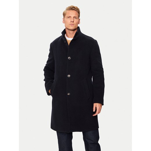 Tommy Hilfiger Płaszcz wełniany MW0MW37956 Granatowy Regular Fit ze sklepu MODIVO w kategorii Płaszcze męskie - zdjęcie 182742433