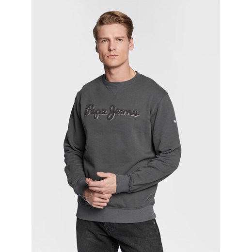 Pepe Jeans Bluza Ryan PM582327 Szary Regular Fit ze sklepu MODIVO w kategorii Bluzy męskie - zdjęcie 182742434