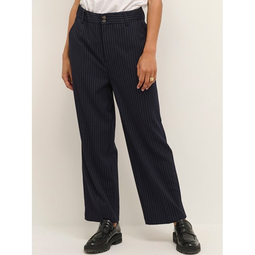 Kaffe Spodnie materiałowe Marley 10507121 Granatowy Regular Fit ze sklepu MODIVO w kategorii Spodnie damskie - zdjęcie 182742470