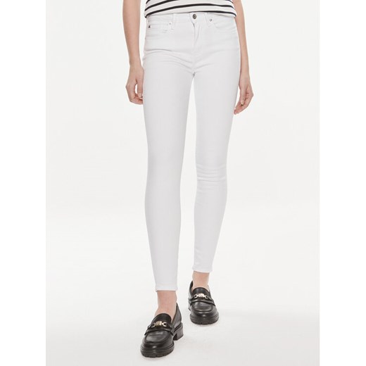 Tommy Hilfiger Jeansy WW0WW41295 Biały Skinny Fit ze sklepu MODIVO w kategorii Jeansy damskie - zdjęcie 182742524