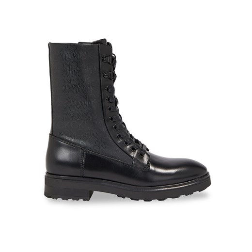 Calvin Klein Trapery Cleat Combat Boot - Epi Mono Mix HW0HW01713 Czarny ze sklepu MODIVO w kategorii Workery damskie - zdjęcie 182742634