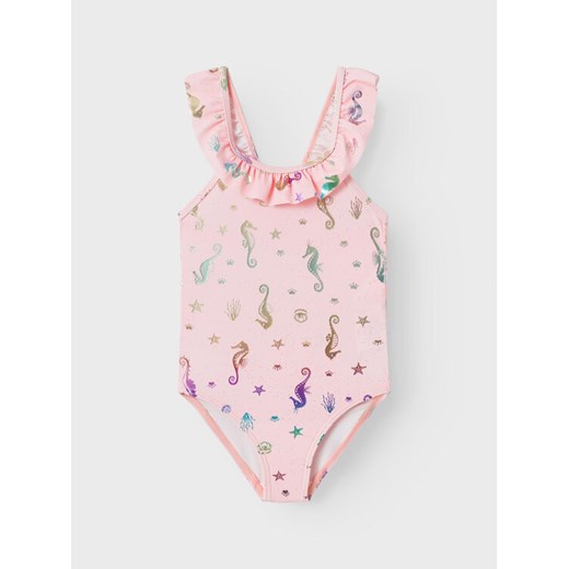 NAME IT Strój kąpielowy Nmfzamar 13226753 Różowy Regular Fit ze sklepu MODIVO w kategorii Stroje kąpielowe - zdjęcie 182742661