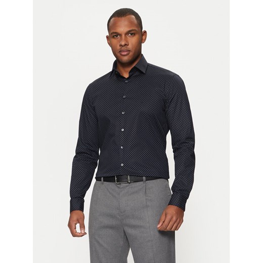 Calvin Klein Koszula K10K113846 Granatowy Slim Fit ze sklepu MODIVO w kategorii Koszule męskie - zdjęcie 182742692