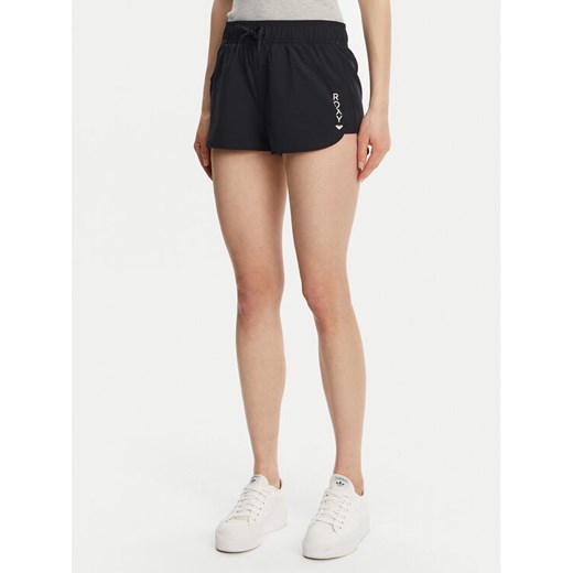 Roxy Szorty sportowe ERJBS03298 Czarny Regular Fit ze sklepu MODIVO w kategorii Szorty - zdjęcie 182742760