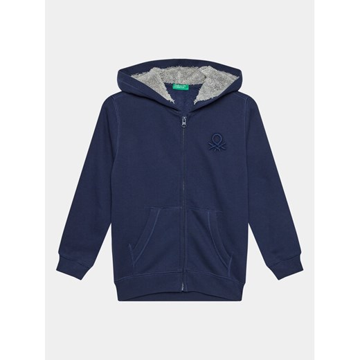 United Colors Of Benetton Bluza 3EB5C502Z Granatowy Regular Fit ze sklepu MODIVO w kategorii Bluzy chłopięce - zdjęcie 182742893
