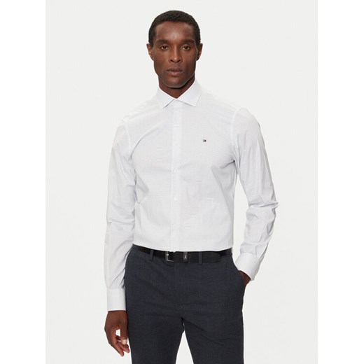 Tommy Hilfiger Koszula MW0MW36923 Biały Slim Fit ze sklepu MODIVO w kategorii Koszule męskie - zdjęcie 182742923