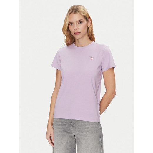 Guess Jeans T-Shirt W4YI10 J1314 Fioletowy Regular Fit ze sklepu MODIVO w kategorii Bluzki damskie - zdjęcie 182743093