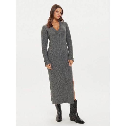 Liu Jo Sukienka dzianinowa WF4532 MA57P Szary Slim Fit ze sklepu MODIVO w kategorii Sukienki - zdjęcie 182743101