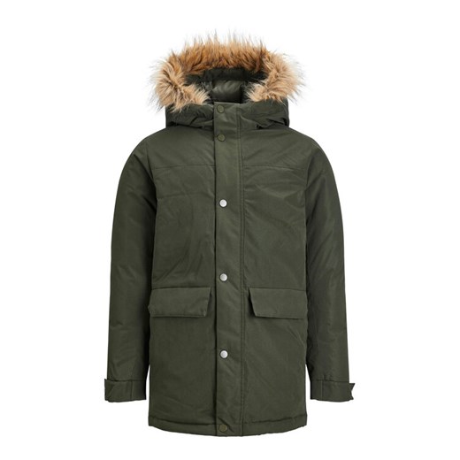 Jack&Jones Junior Kurtka zimowa 12236551 Zielony Regular Fit ze sklepu MODIVO w kategorii Kurtki chłopięce - zdjęcie 182743102