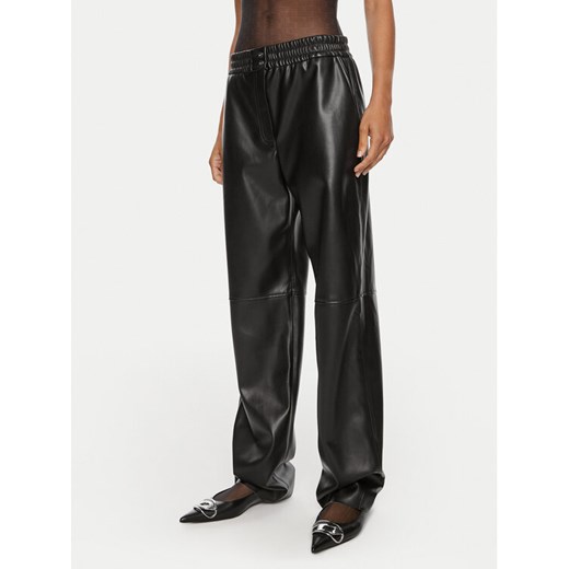 Hugo Spodnie z imitacji skóry Halmara-1 50516876 Czarny Relaxed Fit ze sklepu MODIVO w kategorii Spodnie damskie - zdjęcie 182743134