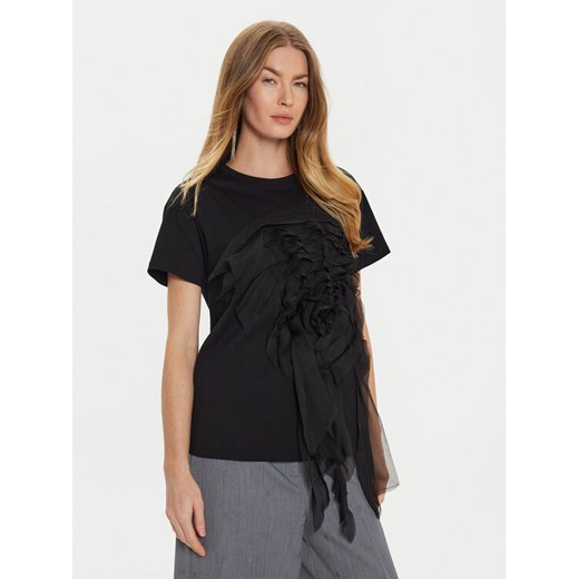 TWINSET T-Shirt 242AT2121 Czarny Regular Fit Twinset XS MODIVO