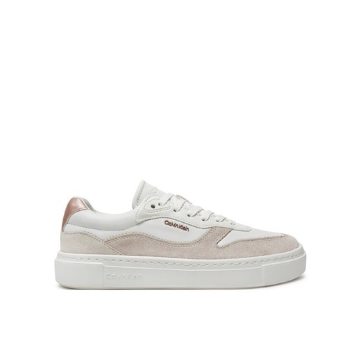 Calvin Klein Sneakersy Cupsole Lace Up W/Ml Mix M HW0HW02114 Biały ze sklepu MODIVO w kategorii Buty sportowe damskie - zdjęcie 182743333