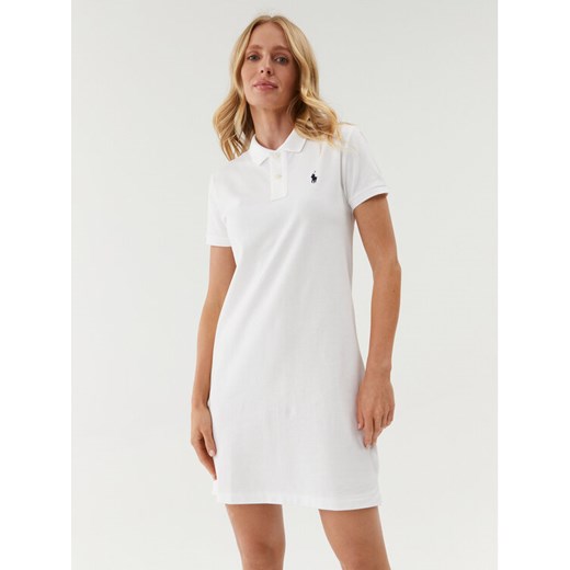 Polo Ralph Lauren Sukienka codzienna Polo Shirt Shop 211799490017 Biały Regular Fit ze sklepu MODIVO w kategorii Sukienki - zdjęcie 182743403