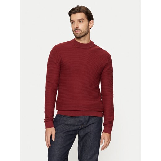 Selected Homme Sweter Tion 16095640 Czerwony Regular Fit ze sklepu MODIVO w kategorii Swetry męskie - zdjęcie 182743444