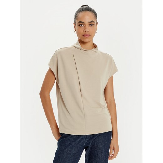 OUI Bluzka 89862 Beżowy Regular Fit ze sklepu MODIVO w kategorii Bluzki damskie - zdjęcie 182743450