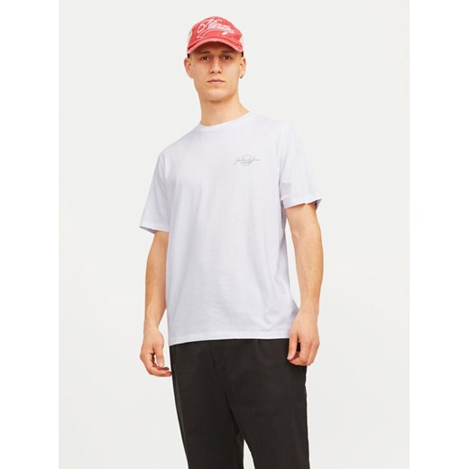 Jack&Jones T-Shirt Erris 12256799 Biały Standard Fit ze sklepu MODIVO w kategorii T-shirty męskie - zdjęcie 182743502