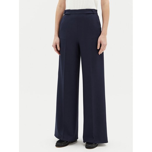 BOSS Spodnie palazzo Tupita 50531846 Granatowy Wide Leg ze sklepu MODIVO w kategorii Spodnie damskie - zdjęcie 182743531