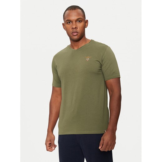 Aeronautica Militare T-Shirt AM1UTI002 Zielony Regular Fit ze sklepu MODIVO w kategorii T-shirty męskie - zdjęcie 182743600
