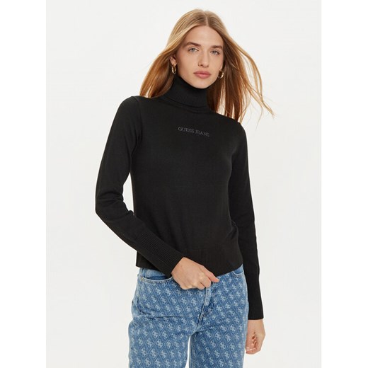 Guess Jeans Golf W4BR15 Z3HO2 Czarny Regular Fit ze sklepu MODIVO w kategorii Swetry damskie - zdjęcie 182743662