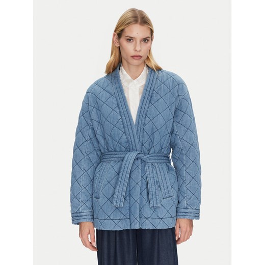 Munthe Kurtka jeansowa Fridolf 251153425108 Niebieski Relaxed Fit ze sklepu MODIVO w kategorii Kurtki damskie - zdjęcie 182743673