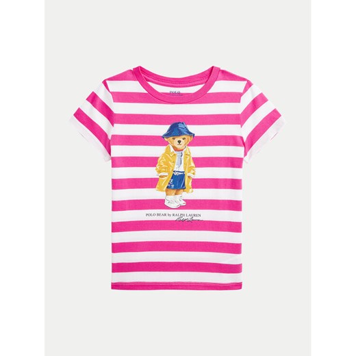 Polo Ralph Lauren T-Shirt 312957378001 Różowy Regular Fit ze sklepu MODIVO w kategorii Bluzki dziewczęce - zdjęcie 182743691