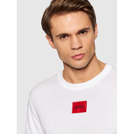 Hugo T-Shirt Diragolino 212 50447978 Biały Regular Fit ze sklepu MODIVO w kategorii T-shirty męskie - zdjęcie 182743793