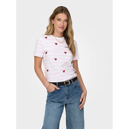 ONLY T-Shirt Kita 15316574 Biały Regular Fit ze sklepu MODIVO w kategorii Bluzki damskie - zdjęcie 182743810