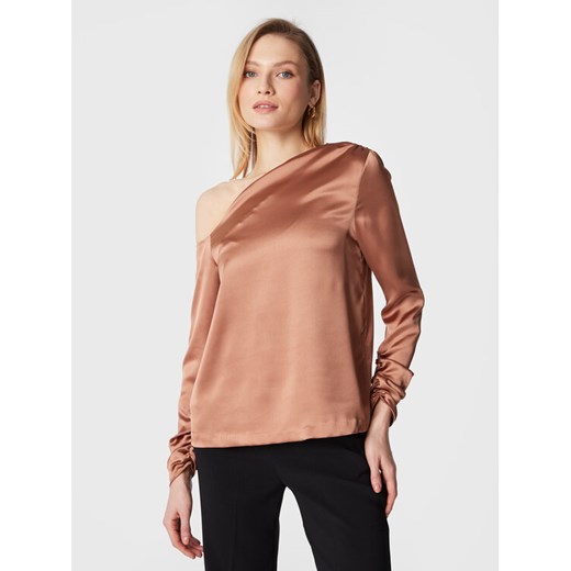 Notes Du Nord Bluzka Frances 13010 Brązowy Regular Fit ze sklepu MODIVO w kategorii Bluzki damskie - zdjęcie 182743870