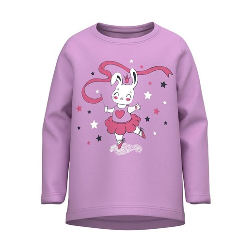 NAME IT Bluzka 13218927 Fioletowy Relaxed Fit ze sklepu MODIVO w kategorii Bluzki dziewczęce - zdjęcie 182743971