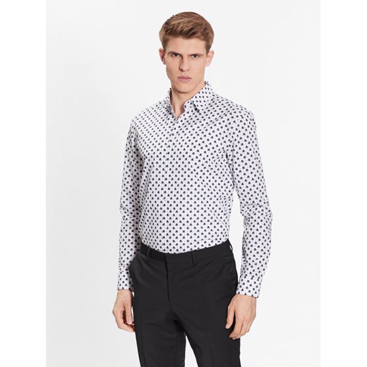 Hugo Koszula 50496126 Biały Slim Fit ze sklepu MODIVO w kategorii Koszule męskie - zdjęcie 182744244