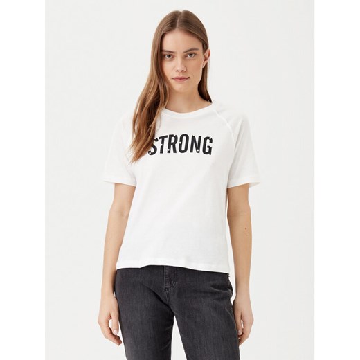 JDY T-Shirt Nina 15342612 Biały Loose Fit ze sklepu MODIVO w kategorii Bluzki damskie - zdjęcie 182744263