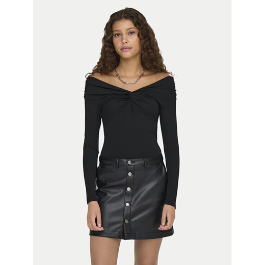 ONLY Bluzka Queen 15331413 Czarny Slim Fit ze sklepu MODIVO w kategorii Bluzki damskie - zdjęcie 182744293