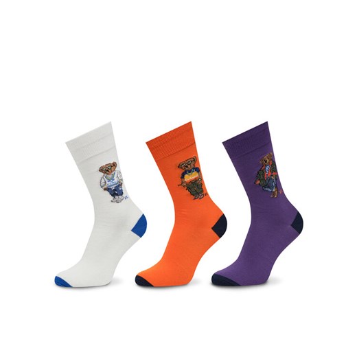 Polo Ralph Lauren Zestaw 3 par wysokich skarpet męskich 449973050001 Kolorowy ze sklepu MODIVO w kategorii Skarpetki męskie - zdjęcie 182744300
