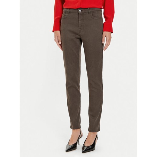 Marella Jeansy Currier 2423136025 Brązowy Skinny Fit ze sklepu MODIVO w kategorii Jeansy damskie - zdjęcie 182744414
