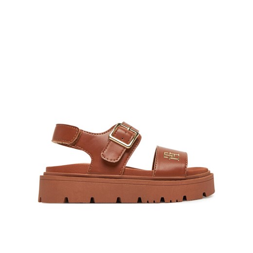 Tommy Hilfiger Sandały T3A2-33785-0326 M Brązowy ze sklepu MODIVO w kategorii Sandały dziecięce - zdjęcie 182744452