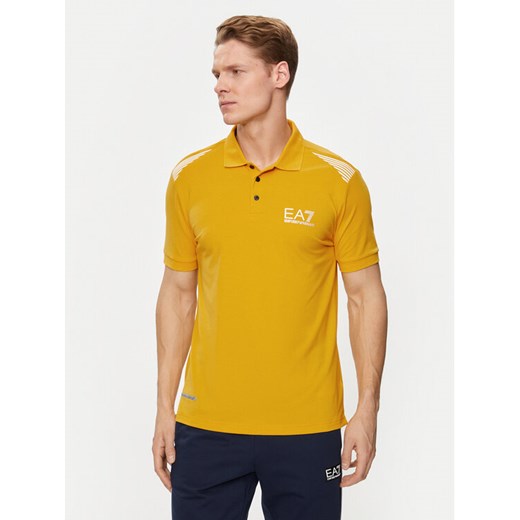 EA7 Emporio Armani Polo 3DPF51 PJULZ 1680 Żółty Regular Fit ze sklepu MODIVO w kategorii T-shirty męskie - zdjęcie 182744491