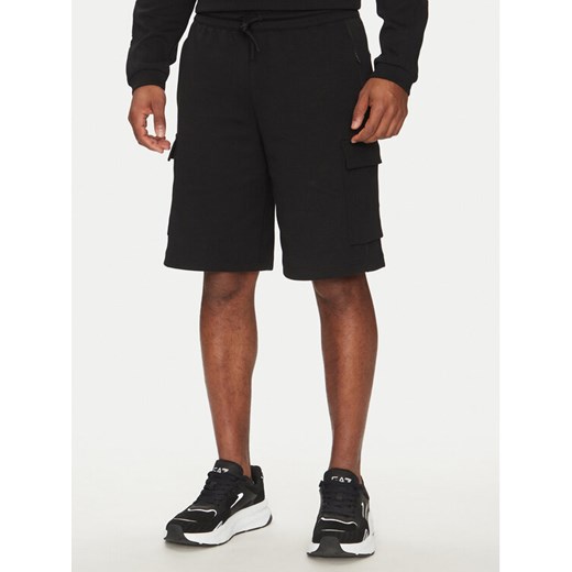 EA7 Emporio Armani Szorty sportowe 7M000326 AF12660 UC001 Czarny Regular Fit ze sklepu MODIVO w kategorii Spodenki męskie - zdjęcie 182744524