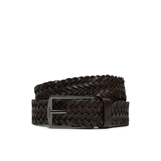 Calvin Klein Pasek Męski Ck Casual Elongated Braided 35mm K50K512655 Brązowy ze sklepu MODIVO w kategorii Paski męskie - zdjęcie 182744601