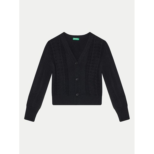 United Colors Of Benetton Kardigan 1370C601Q Czarny Regular Fit ze sklepu MODIVO w kategorii Swetry dziewczęce - zdjęcie 182744602