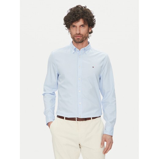 Tommy Hilfiger Koszula MW0MW38556 Błękitny Slim Fit ze sklepu MODIVO w kategorii Koszule męskie - zdjęcie 182744622