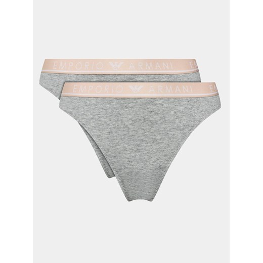 Emporio Armani Underwear Komplet 2 par fig 163337 3F227 00948 Szary ze sklepu MODIVO w kategorii Majtki damskie - zdjęcie 182744681