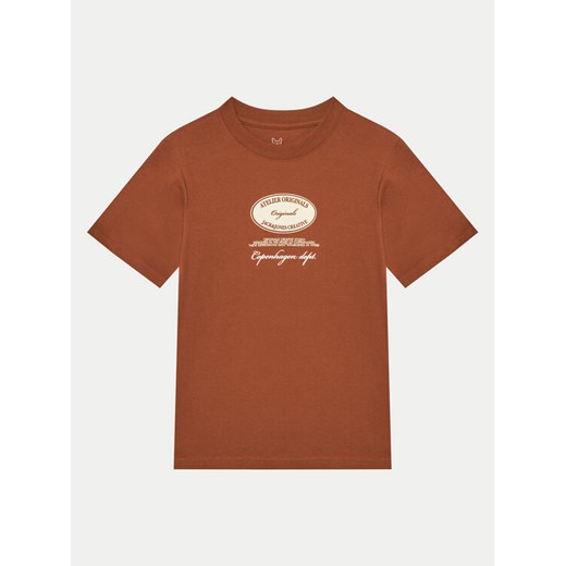 Jack&Jones Junior T-Shirt 12274895 Brązowy Relaxed Fit ze sklepu MODIVO w kategorii T-shirty chłopięce - zdjęcie 182744791