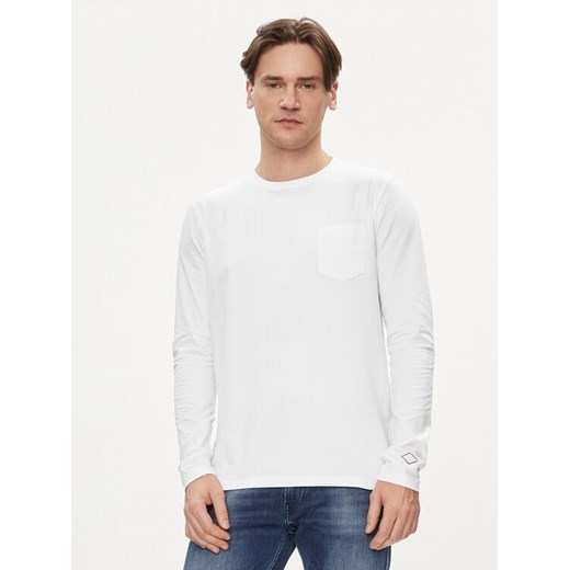 Replay Longsleeve M6653.000.23352P Biały Regular Fit ze sklepu MODIVO w kategorii T-shirty męskie - zdjęcie 182744801