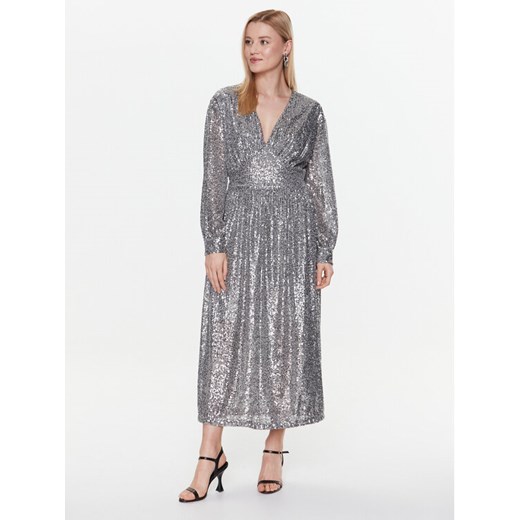 Dixie Sukienka koktajlowa AHGDTCZA Srebrny Regular Fit Dixie M MODIVO