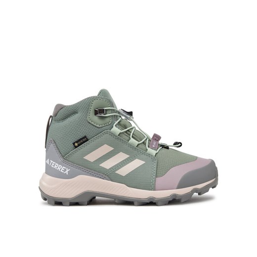 adidas Trekkingi Terrex Mid GORE-TEX JI1356 Zielony ze sklepu MODIVO w kategorii Buty trekkingowe dziecięce - zdjęcie 182744944