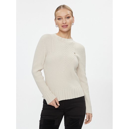Aeronautica Militare Sweter 232MA1474DL515 Écru Regular Fit ze sklepu MODIVO w kategorii Swetry damskie - zdjęcie 182744954