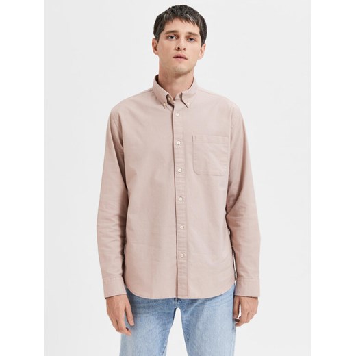 Selected Homme Koszula Rick 16077359 Beżowy Regular Fit ze sklepu MODIVO w kategorii Koszule męskie - zdjęcie 182744990