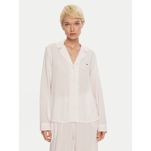 Tommy Hilfiger Koszulka piżamowa UW0UW05635 Różowy Loose Fit ze sklepu MODIVO w kategorii Piżamy damskie - zdjęcie 182745000