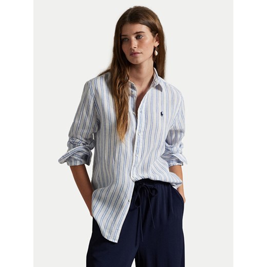 Polo Ralph Lauren Koszula 211970691007 Błękitny Classic Fit ze sklepu MODIVO w kategorii Koszule damskie - zdjęcie 182745021